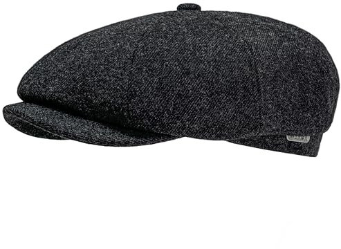 WEROR Schiebermütze Herren – Flatcap Schirmmütze Mütze mit Schirm - Wintermütze mit Steppfutter - Herbst/Winter – WEROR-436.1 (59, Anthrazit)