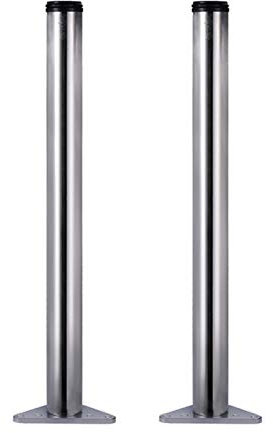Verstellbare Tischbeine aus Metall, 50 cm, Edelstahl, 6 Farben, mit Schrauben und Schraubendreher, für Büro, Küche, Esstisch, höhenverstellbar, 20 x 130 cm, Dicke: 0 x 30 mm, 2 Stück