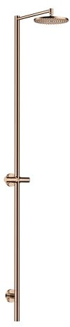 hansgrohe AXOR Starck Nature Duschsäule, mit Kopfbrause 240 1jet, ohne Handbrause, Aufputzmontage, 12671300, Farbe: Polished Red Gold