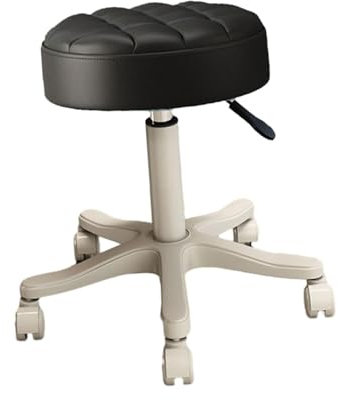 Hydraulischer Drehhocker für Büro, Friseurladen und Spa, höhenverstellbar, Rollstuhl, Schwarz