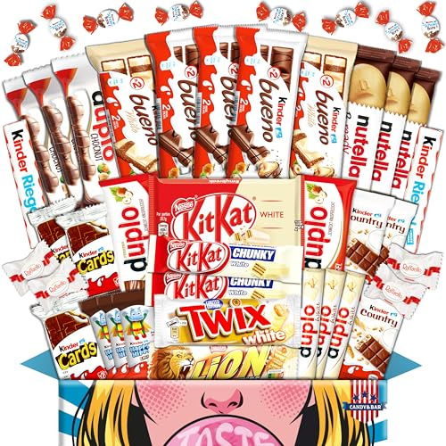 XL Schokoladen Big Box - Kinderschokolade - Schokoriegel - Nervennahrung - Schokolade - Geschenkbox - ausgefallenes Geschenk - Weihnachtsschokolade Mix - Candy & Bar®