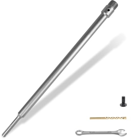 LALAGO 400 mm Mango redondo SDS Plus Vástago, SDS Plus Mango Barra de Conexión, Manija Redonda SDS MáS VáStago (Paso fino 2 mm)