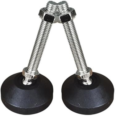 OZFJJWY Legs For Furniture Thread Type Adjustable Levelling Feet Swivel Base Articulating Level Leg Furniture Support Leg M8 M10 M12 1pcs(B)