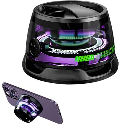 mumisuto Altoparlante Bluetooth Magnetico, Cassa Bluetooth Portatile con Suono Surround 3D e Luce RGB, Speaker Bluetooth Impermeabile IPX5, con Funzione di Supporto Telefono, Accoppiamento TWS