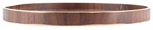 Wooden Serving Tray, Japanese Round Food Fruit Service Plate for Home Kitchen Hotel Use 27cm (21cm walnut color disc)