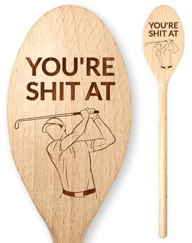You’re S**t at Golf Wooden Spoon Award Fairway Bunker Golf Weekend Away Game Sports Team Challenge Competition Loser Worst Player Novelty Crap The Open Shortest Drive Furthest from The Pin