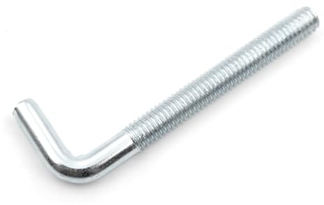 Design61 10 ganchos de rosca rectos M6 x 60 mm, gancho de pared, gancho giratorio con rosca para atornillar para pared y techo, galvanizado, fijación para cuerdas, cadenas, lámparas y plantas