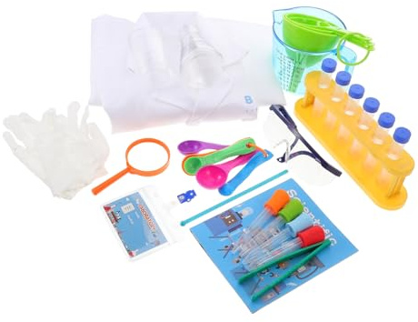 ZUNOXAZ Esperimenti Scientifici per Kit Chimica Riutilizzabile Resistente per Gioco di Ruolo Scienziato e Attività Scolastiche per Ragazzi e Ragazze Stem Colore Casuale Colore Casuale