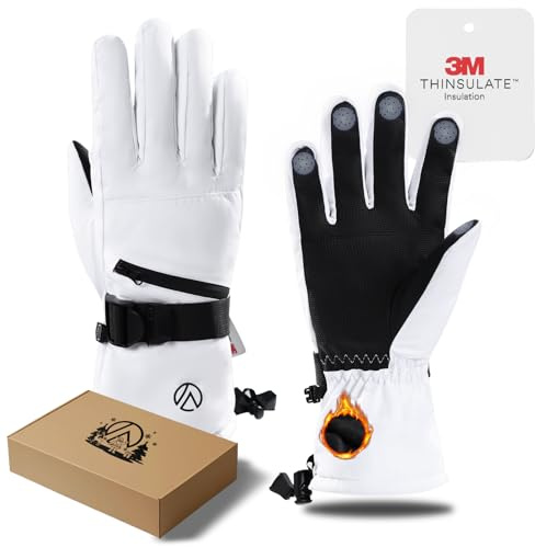 INPAKO Kids Ski Gloves, 3M Thinsulate Thermal Winter Gloves for Boys Girls, Waterproof Windproof Snowboard Gloves for Toddler Youth, Cold Weather Gear