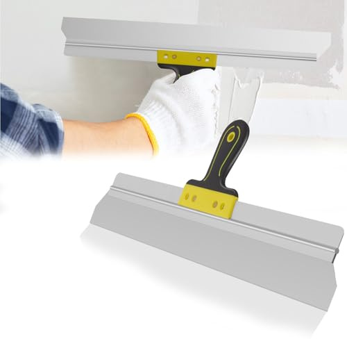 Espátula, Espátula Acero Inoxidable Para Pladur Con Mango Ergonómico Grosor La Hoja: 0,65 Mm, Ancho: 600 Mm, Rodillo Llana Llana Plana Herramienta Para Pladur Para Enlucido Alisado Y Renovación