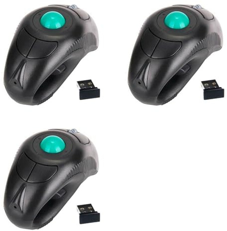 Tacdas 3X 2.4G Wireless Air Mouse Ergonomico Trackball Handheld Finger USB Mouse USB Optical Trackball Mouse