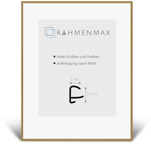RahmenMax® Iowa Bilderrahmen 34x45 cm zum Aufhängen/Bilderrahmen Maßanfertigung möglich/Posterrahmen aus Kunststoff/Bilder Rahmen in Holz hell Dekor mit klarem Acrylglas/Puzzle Rahmen