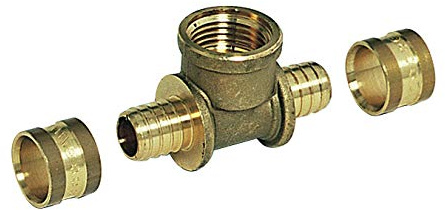COMAP Raccord PER à glissement - Té sortie Femelle - Diamètre ⌀16x1,5 mm - Femelle 1/2 (15x21) - Pexy pour Tubes PER - 4350