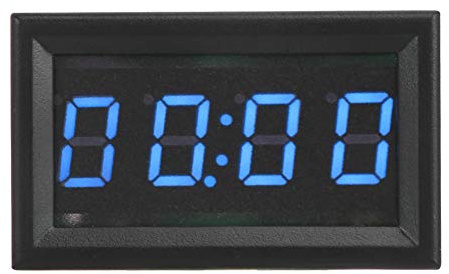 EBTOOLS Digital bilklocka, 4,5-30 V multifunktionell LED, elektronisk digital lysande bilklocka, tillbehör, dekoration, ersättning för bil, lastbil, båtar (blå)