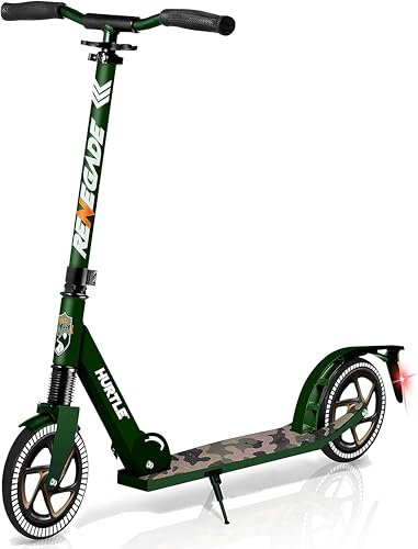 Hurtle Roller Kinder 10 Jahre, Cityroller – Klappbar & Höhenverstellbar 84–98 cm, Scooter Kinder & Erwachsene mit Ständer, inkl. Tragegurt, bis 100 kg