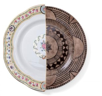 Seletti Hybrid Collezione Tavola, Piatto Piano in Porcellana HOBYO ø Cm.27,5 h.2,3