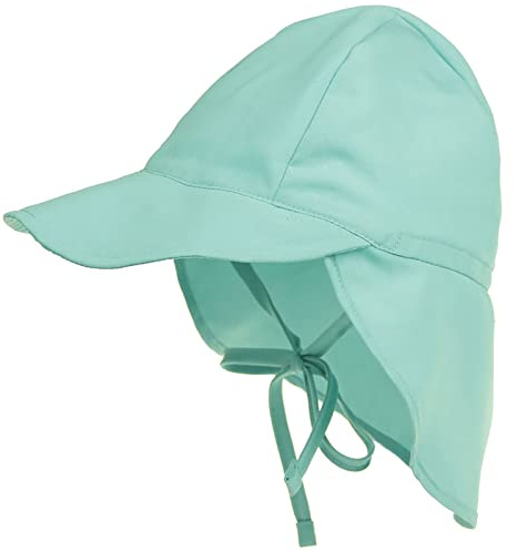 Malaxlx Kleinkind Sonnenhut Grün Sommermütze Kinder Schirmmütze mit Nackenschutz und Bindebändern Mütze Flapper UV Schutz Strand Hut für 2-5 Jahre Mädchen Jungen