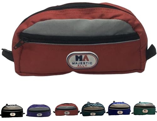 Majestic Ally Bolsa Reflectante de Nailon para pomo de Silla de Caballo, Bolsa Impermeable para Silla de Montar para Accesorios de Silla de Montar equina (Rojo)