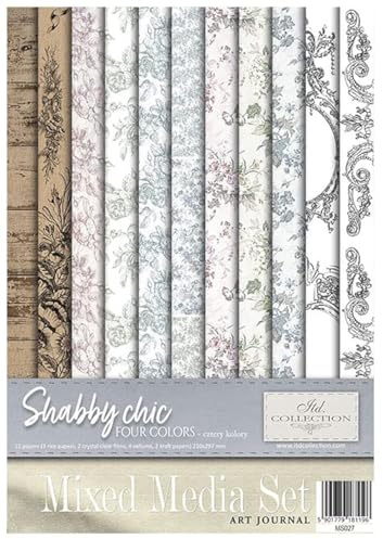 ITD Collection -Scrapbooking Paket A4 Zubehör-Decoupage Set-Scrapbook Papier Satz mit Pergamentpapier-Größe 210x297mm (MS027 - HS code 48021000)