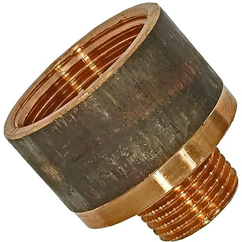 Gewindefittings Rotguss alle Sorten | 3/8 bis 2 Zoll | Zubehör Gewindefittings Fitting Winkel Muffe T-Stück DVGW kein Messing > Muffennippel IG AG-reduziert 1 auf 3/4 (Rohr-Zoll)
