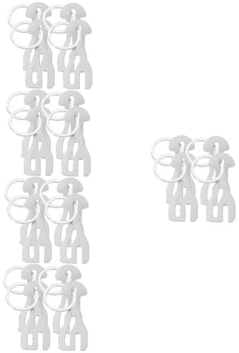 ABOOFAN 20pcs Metal Shopping Trolley Token Keyring Office Supplies Token Holder Trolly Coin Pouch