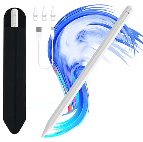 Stylus Pen for iPad11&10thGen,14Mins Faster Charge, with Pencil Holder,Palm Rejection, Tilt Sensitivity, for i-Pad Air11-13-inch(M3/M2),Pro 11&13-inch (M4),6-11th,11/12.9 inch