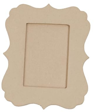 Décopatch CD014Opack - Un Lot de 2 supports en papier brun mâché 1x20x25 cm, Cadre feston