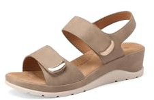 QUEEN HELENA Sandali Sportivi con Stretch con Sottopiede Ortopedico Donna BZ395 (BZ395 Khaki, Sistema Taglie Calzature EU, Adulto, Donna, Numero, Media, 41)