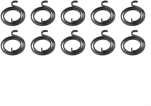 EXTRWORY Lot de 10 ressorts de poignée de porte - Ressorts de rappel pour poignée de porte - Avec ressort de serrure de porte à 2,5 tours - Antivol - Réinitialisation de porte - Ressort de torsion