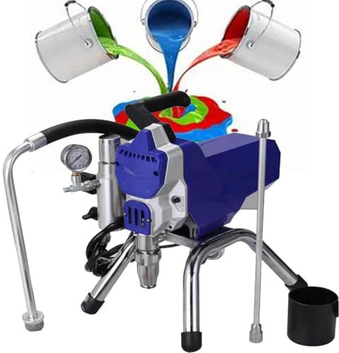 Pulverizador De Pintura Sin Aire 2200W,Kit De Pistola Pulverizadora De Pintura Eléctrica 2,0L/Min,Presión De Pulverización Ajustable,Pistola Pulverizadora De Pintura Pared Sin Aire Para Pared Y Techo