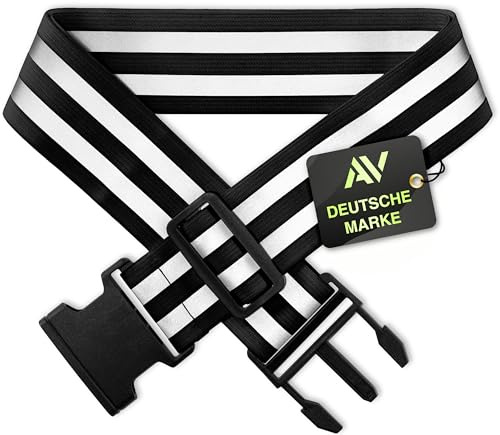 AVANA Reflektor Gürtel Reflektorgurt Reflektierender Gurt | Hohe Sichtbarkeit, Reflektoren Sicherheitsgürtel, Reflexgurt, Joggen Fahrradfahren, Reflektorgürtel