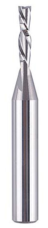 SpeTool 1/4 Inch Shank Down Cut Spiral Router Bit, 1/8 Inch Cutting Diameter, End Mill, 1/2 Inch Cutting Length, HRC55 Solid Carbide CNC Router Bits for Woodworking