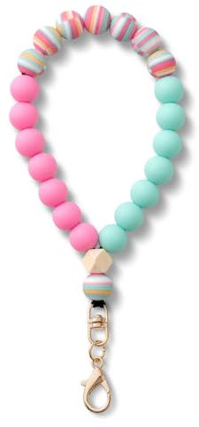 MORSUNBELA Collana per Cellulare Cordino per Cellulare Perline Catena Corta Corde Laccetti Cellulari Telefono Portachiavi Rosa Verde