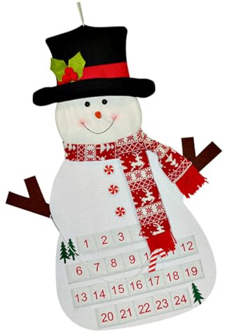 Elegante calendario de Adviento de tela con cuenta regresiva para árbol de Navidad, elegante árbol de Navidad, calendario de adviento, decoración de regalo, cuenta regresiva para colgar en la puerta