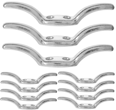 TOPPERFUN 12pcs Metal Window Curtain Hooks Cord Cleats for Blinds and Roller Shades Abrasion-resistant Safety Rope Cord Winders Easy Installation for Secure and Tidy Window Treatments