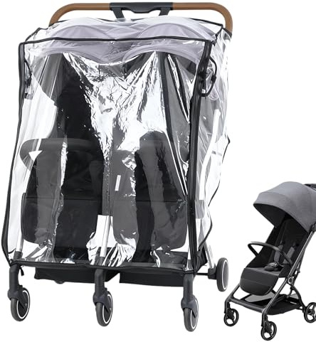 Cubierta Impermeable para Cochecito Protector Antiviento Transparente
