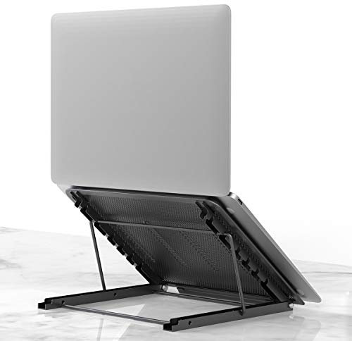 Lidasen Laptop Stand Tablet,Foldable Portable Ventilated Desktop Laptop Holder, Cooling Stand (10-15.6) compatible with Dell XPS, HP, Lenovo,Universal Lightweight&Adjustable Ergonomic Tray