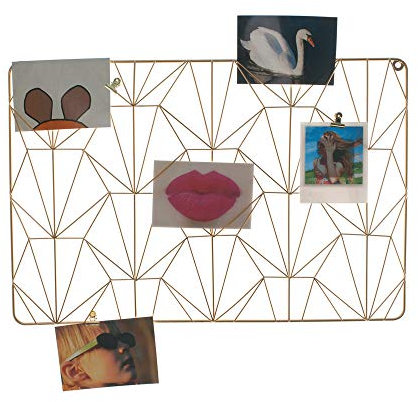 HAB & GUT Art Deco CR031- Cornici Multipla Portafoto a Muro 60 x 40 griglia Parete, Decorazione in Rete Metallica