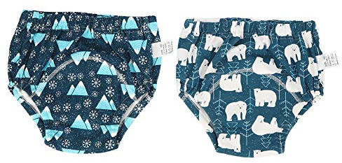 2PCS Baby Töpfchen Trainingshose, Unisex Kleinkind Baumwolle Trainingshose Unterwäsche Waschbare Lernwindel für Kleinkinder Neugeborene Mädchen(#2)