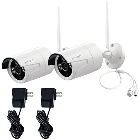 xmartO WB2024-W 2K 3MP Super HD WiFi Cámara de seguridad para el hogar con micrófono integrado (cámara adicional con lente de 3.6 mm, paquete de 2, requiere NVR de 5 MP para funcionar)