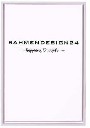 Rahmendesign24 Schattenfugenrahmen Oslo für Keilrahmenbilder und Leinwände 30x60 Weiß (matt) Schattenfuge
