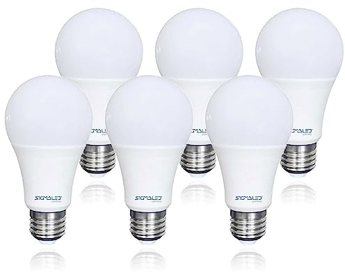 Sigmaled lighting, LED-Glühbirne E27-Sockel 9W (entspricht 60W), 810 Lumen, Neutralweißes Licht (4000K) LED-lampe, A60 LED-Leuchtmittel, 6er-Pack
