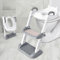 Mkitnvy Toilettensitz Kinder Kinder WC, Toilettensitz Toilettentrainer mit Treppe, Verstellbar Toilettentrainer mit PU Gepolsterter, Spritz- und Rutschfestes, für Jungen und Mädchen Baby