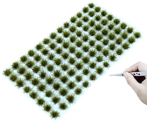 RHQFDM 120 Plantes Modélisme Herbe Statique Tufts Statique Touffes d'herbe Modélisme Décoration Miniature pour Bricolage Train Paysage Gazon Artificiel Herbe Miniature Décoration(Paysage Herbeux 4#)