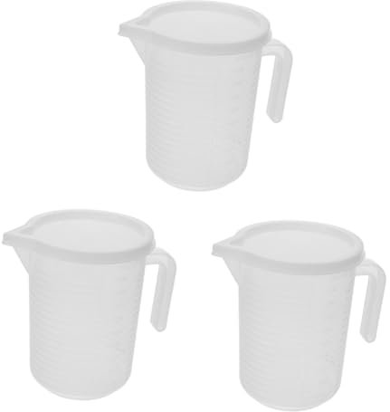 Garneck 3 Pezzi Misurini Caraffa Graduata Trasparente Graduata Caraffa Per Miscelazione Tazze Da Piscina Bicchiere Graduato Tazza Contenitore Graduato Contenitore Per Olio Riutilizzabile