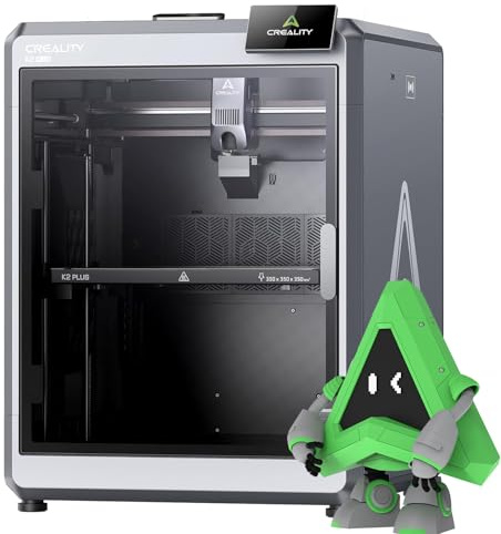 Creality K2 Plus 3D Drucker, Smart CFS (CFSx4 ist in bis zu 16 Farben erhältlich), Schritt-Servomotor-System, Dual-KI-Kameras, aktive Heizkammer, Matrix-Rahmen, Druckbereich 350x350x350mm