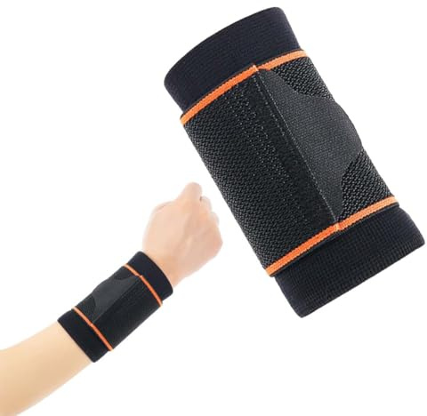 Supporto per il Polso, Supporto per Polso con Bendaggi Elastici per Sollevamento Pesi, Tennis, Sportivo, Tendinite, Sollievo dal Dolore Articolare - Taglia unica Regolabile polsiera tendinite polso