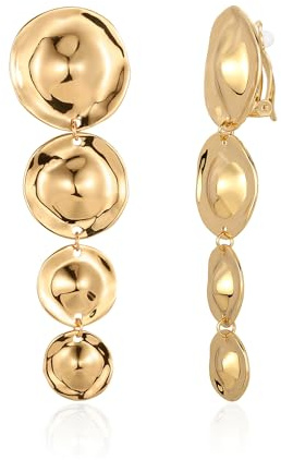 LILIE&WHITE Gold Ohrclips ohne Stechen – Hypoallergene Schmuckgeschenke für Frauen, Farbbeständige Accessoires zum Kombinieren, Elegante Outfit-Highlights für Alltag & Festliche Events