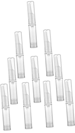 DECORNIJIA Flacons-pompes Airless 5ml pour Sérum Contour des Yeux 10pcs Distributeurs Cosmétiques Vides en Plastique, Essentiels pour Voyage et Usage Quotidien