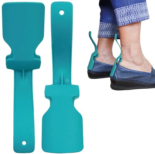 biped 2 paia di mini calzascarpe a clip – pratico aiuto per indossare le scarpe senza sforzo – flessibile, protegge calzature e calzini – per adulti, bambini e anziani z2928(blue)